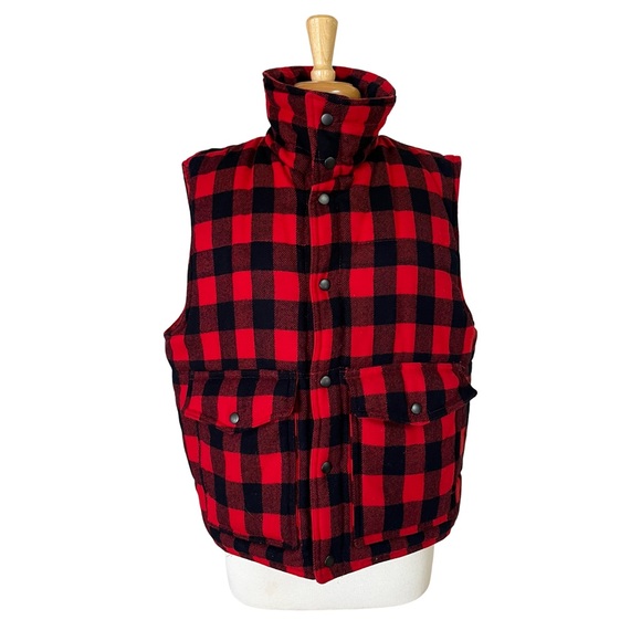Vintage Other - Vintage Sportsman's Choice Red and Black Buffalo Plaid Vest 1970. - 1980s